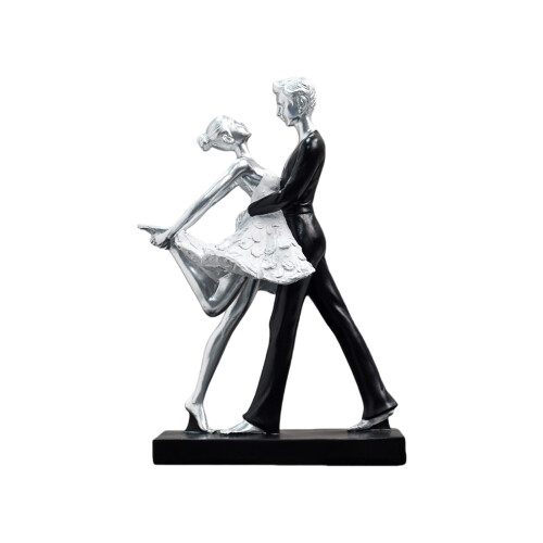 Ballerinas Figurines Tabletop Decorations Resin Ballet-B silver