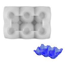 Food Grade Silicone Eggs Organiser Mold 6- storage rack No. 1