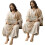 Religious Resin Christ Statue Hand Painted With-A 2pcs 1