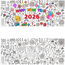 Large 76x183cm Kids Doodles Background Wall Waterproof-2026