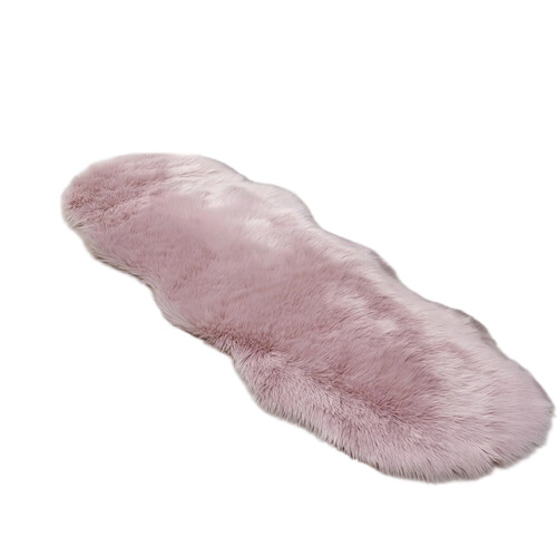 Polyester Area Rug with Elegant Pattern for Bedroom-60X90 Pink