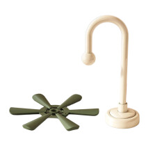 Protective Heat Resistant Trivet Mat with Rack for-Green