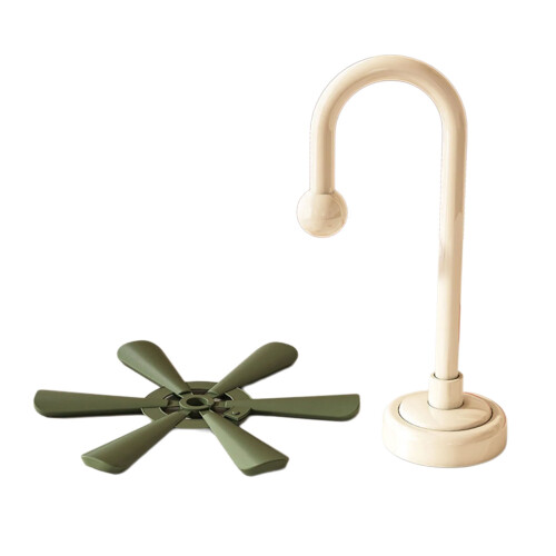 Protective Heat Resistant Trivet Mat with Rack for-Green