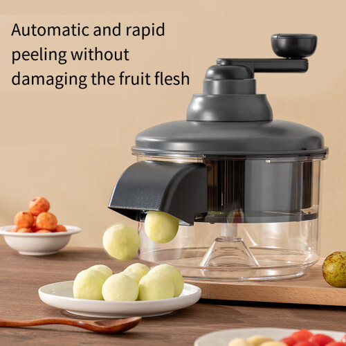 Steel Blade Plastic Manual Crank Fruit Peeler Machine with-1 1