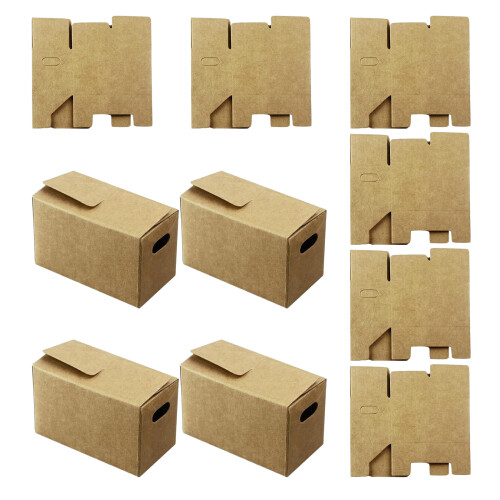 Packung mit 6 Kraftpapier-Miniaturboxen,-10