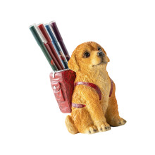Leuke hondenpennenhouder voor bureau, potloodhouder,-Rood