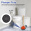 2Pcs Plunger Storage Tray for Bathroom NonSlip-black brown 2