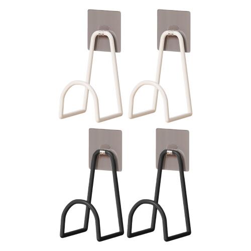 Sport Racket Holder with Adhesive Hook Metal Wall Mount-White 1