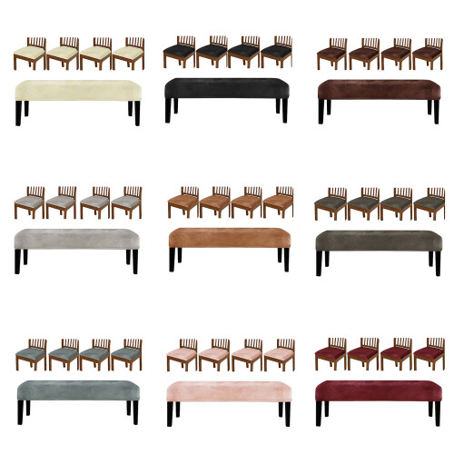 Ensemble de couverture de bancs à configuration facile, 5-brun 1