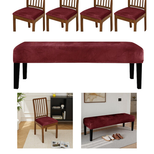 Ensemble de couverture de bancs à configuration facile, 5-brun 2