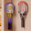 Sport Racket Holder with Adhesive Hook Metal Wall Mount-White 6