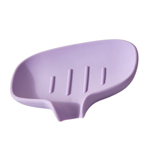 Multifunctional Silicone Soap Holder With Quick Drain-Purple