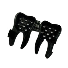 Mallette de rangement transparente pour brosse à dents-Noir