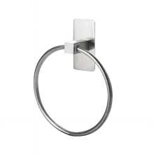 Space Efficient Adhesive Towel Rings Stainless Steel-Silver