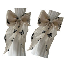 Pack of 2 Elastic Curtain Tiebacks Features-French Butterfly