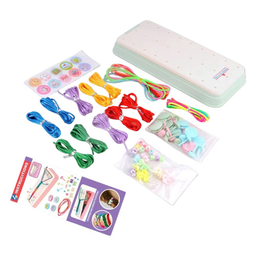 Bracelets Weaving Set Using Plastic Materials For-Light Green