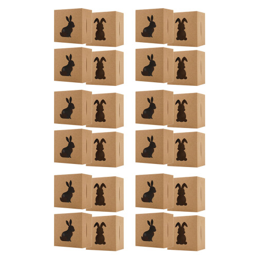 Pack of 24 Surprise Easter Gift Boxes with Rabbit Window
