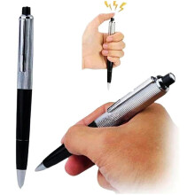 Electric Shock Prank Pen, Realistic Ballpoint Design, Funny Gag Gift for April Fools Day, Black