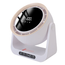 Randloser Schreibtischventilator mit Fernbedienung, USB, leise, 2400mAh, 18,1 x 20,3 x 9,2 cm, Weiß