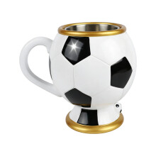 Sportlicher Thermobecher in Fußballform, perfekt für Büros und