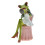 Grappig Treefrog Hars Beeldje Hand Carving Design-Damesmodel 1