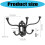 Multipurpose Cast Iron Wall Hook Clothes Organizer Metal 3