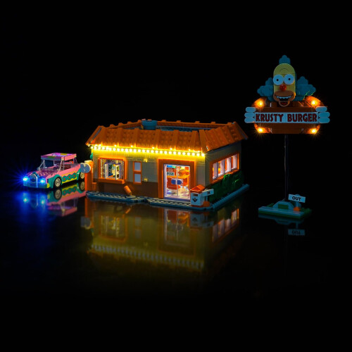 Light Kit for  10352 Krusty Burger – Soft Ambient Lighting, USB or Battery Powered, Easy DIY Installation 1