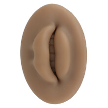 Brown 3D Silicone Lips Fake Lips for Microblading Training Soft Real Skin Feel