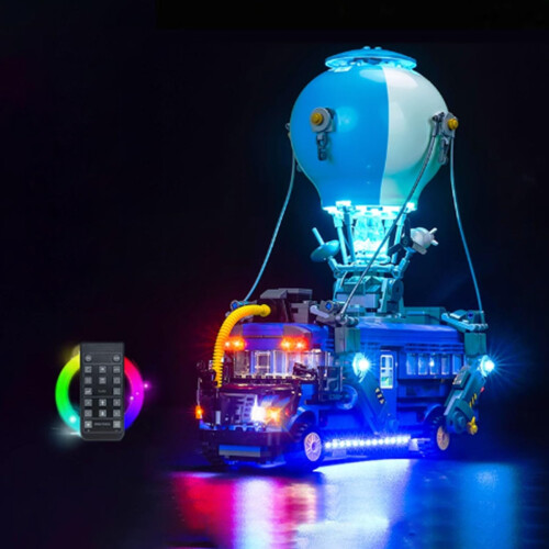 LED Light Kit for  77073 Battle Bus with Remote Control and USB Powered Display Lighting