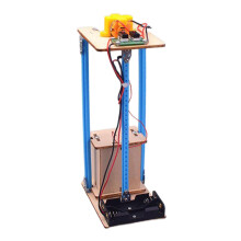 STEM Building Kit Wooden Electric Elevator Toy for Kids HandsOn Science Experiment Lift Project