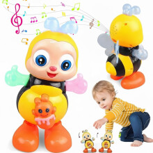 Musical Dancing Bee Toy with LED Lights, Interactive Electronic Learning Toy for Kids, Battery Operated