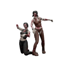 1/25 Scale Zombie Female Wrestler Action Figure with Realistic Battle Finish Collectible