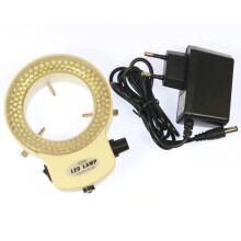 Microscope Ring Light 144 LED Adjustable 6500K Illuminator for Stereo Microscope and Photography