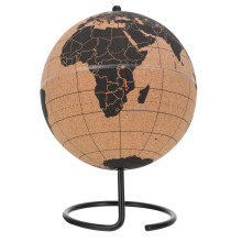 Cork Desktop Globe with Markable Surface for Office Decor, Home Study and Travel Planning