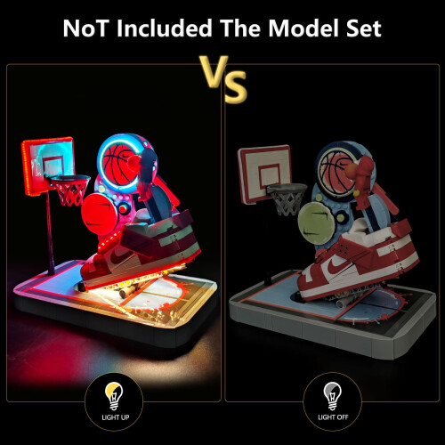 LED Light Kit Compatible with  Nike Dunk Trickshot 43021, Remote Control Lighting, Hidden Cable Design 1