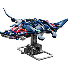 Mechanical Marine Animal Building Set with LED Lights, 13inch Devil Ray Model for Adults