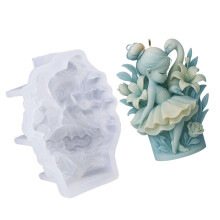 Moule artistique en Silicone pour fille de Ballet, bougie