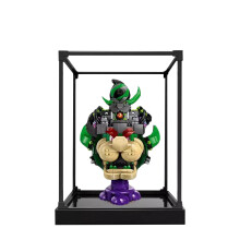Display Case Acrylic Box for 72042 Castle Model, Clear Dustproof UV Resistant Showcase Alloy Frame B