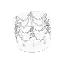 Elegant Crystal Beads Design Acrylic Dessert Display Stand-20