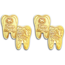 Tooth Fairy Coin Set Pack of 2 – 1.5 Inch Tooth Fairy Gift Coins for Kids Boys and Girls