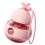 Portable Mini Gourd Medicine Case with Separate Sections-Pink 1