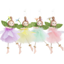 4Pcs Tulle Skirts Girl Hanging Ornaments for Children Room