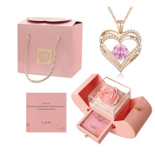 Elegant Valentine's Day Necklace Gift Set with Eternal-Gold 4