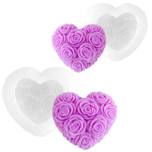 Moule en forme de coeur de métier de Silicone-J55051 et J55052