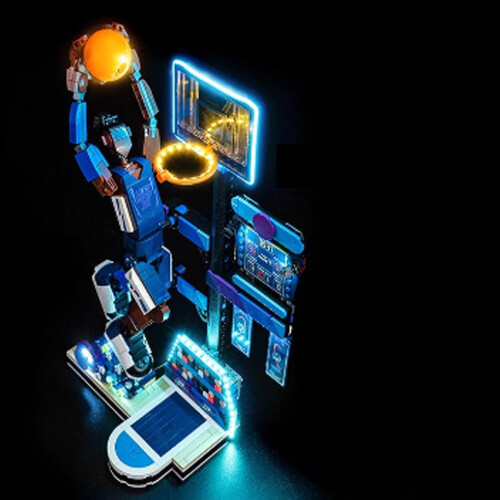 LED Light Kit Compatible with  43010 Slam Dunk Athlete, Multicolor Effects with 18Key Remote, USB Powered 1