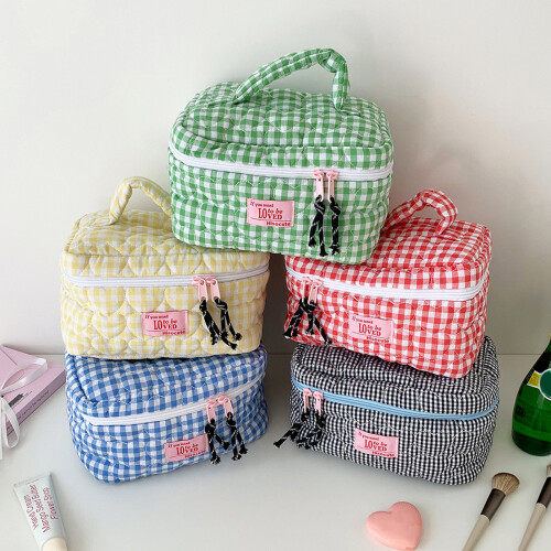 Kosmetik-Organizer mit gestepptem Herz-Design und-Grün 2