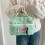 Make-up-Tasche mit gestepptem Herz und Karomuster, großes-Gelb 4