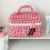 Make-up-Tasche mit gestepptem Herz und Karomuster, großes-Gelb 7