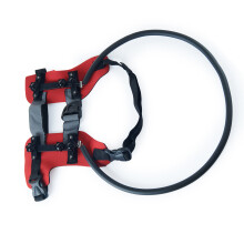 Dog Harness Protective Collar with Integrated Leash for-4RED