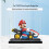 Clear Acrylic Dustproof Display Case for  72037 Kart Model with Wood Grain Black Base 2
